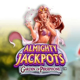 Almighty Jackpots: Garden of Persephone slot logo by Novomatic at 888 Casino